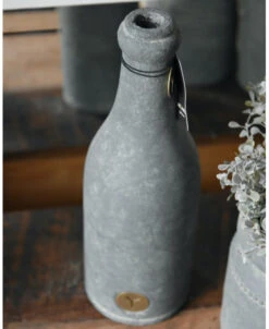 Aardewerk Fles Majestic Grijs, Brynxz