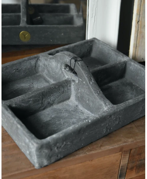 Aardewerk Vakkenbak Met Oor In Het Midden, Vintage Brynxz - Afbeelding 2