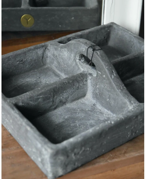 Aardewerk Vakkenbak Met Oor In Het Midden, Vintage Brynxz - Afbeelding 6