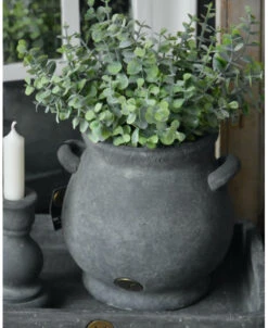 Bolle Kruik Pot Met Twee Oren En Brede Kraag, Majestic Brynxz