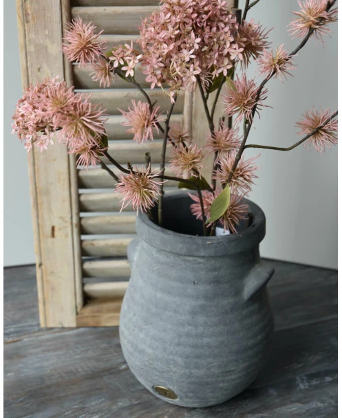 Bolle Vaas Met Ribbel Reliƫf En Dichte Oortjes Majestic, Brynxz - Afbeelding 3