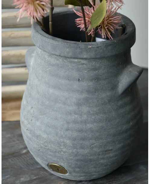 Bolle Vaas Met Ribbel Reliƫf En Dichte Oortjes Majestic, Brynxz - Afbeelding 6