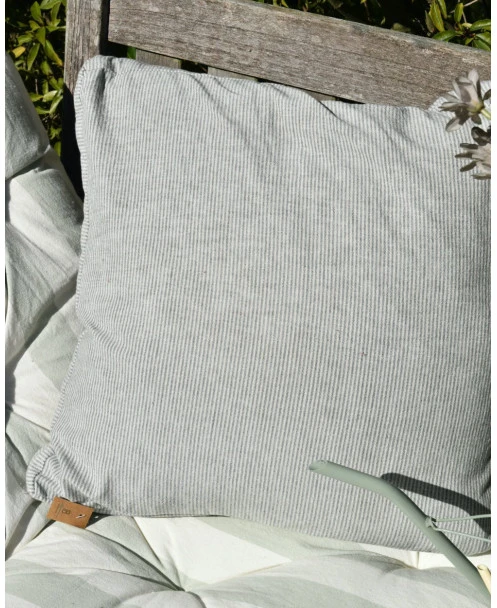 Box Kussenhoes Met Fijne Groene Strepen, IB Laursen