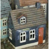 Donker Blauwe Engelse Cottage Met Dakkapel, IB Laursen
