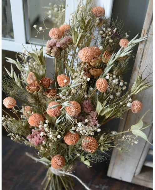 Droogbloem Toef In Pastel - Afbeelding 2