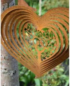 Ecoroest Windvanger Hart Met Hartjes Boom En Vogeltjes