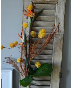 Fles Boeket Met Real Touch Strelitzia's, Paradijsvogelbloem