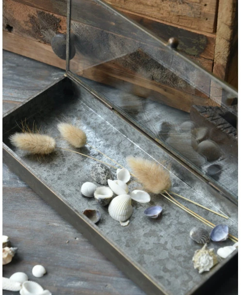 Glazen Kistje In Antiek-look Met Zinken Bodem, IB Laursen - Afbeelding 3