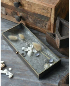 Glazen Kistje In Antiek-look Met Zinken Bodem, IB Laursen