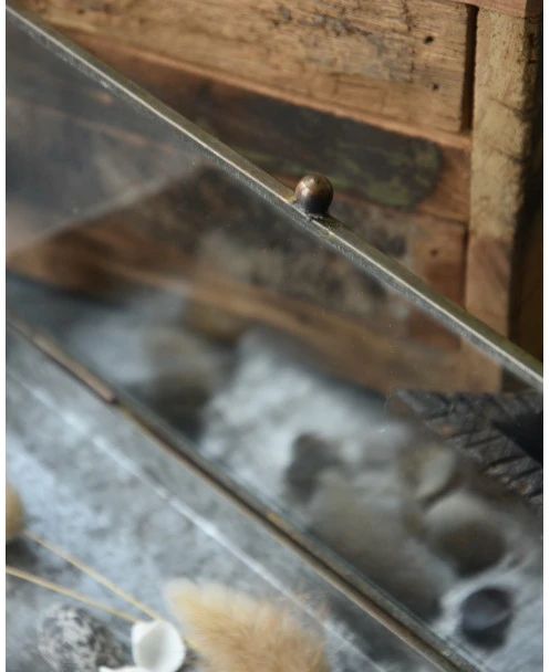 Glazen Kistje In Antiek-look Met Zinken Bodem, IB Laursen - Afbeelding 4