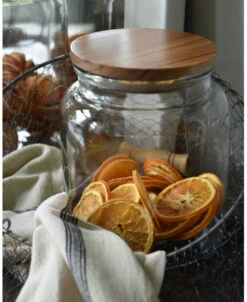 Glazen Voorraad Pot Met Houten Deksel Groot, IB Laursen