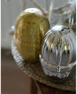 Groot Antiek-look Goud Kleurig Ei Met Reliëf, IB Laursen