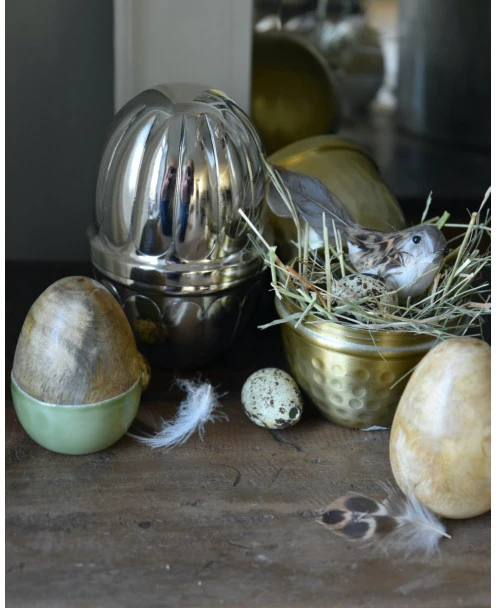 Groot Antiek-look Zilver Kleurig Ei Met Reliëf, IB Laursen - Afbeelding 6