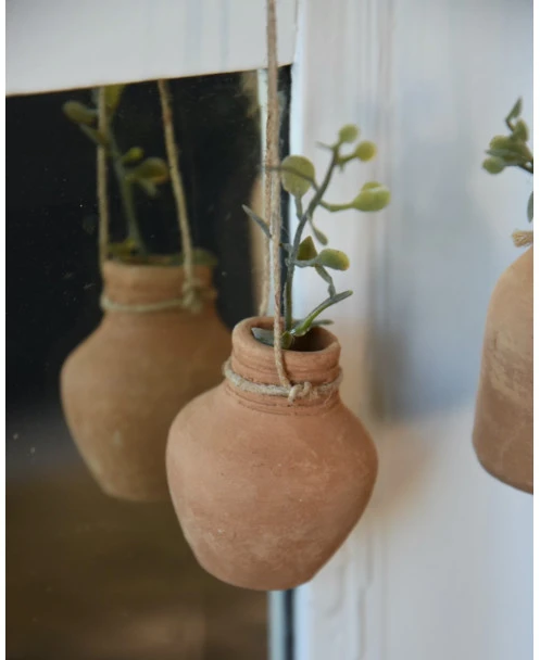 Handgemaakte Aardewerk Flesjes Met Ophang Touw Set Van 3, IB Laursen - Afbeelding 5