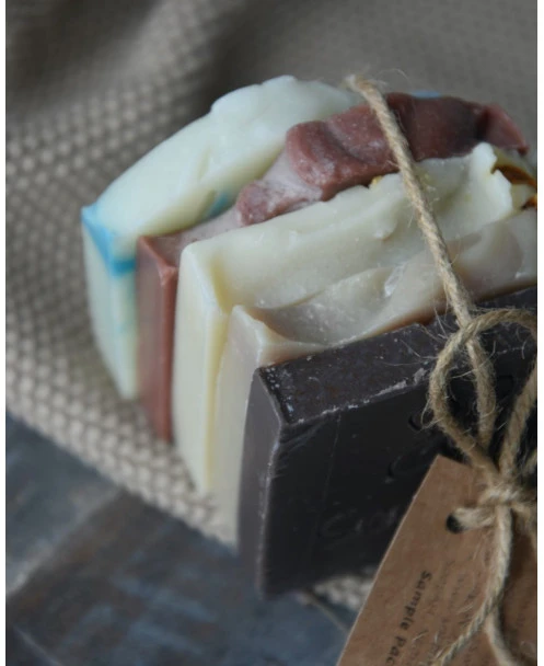 Handgemaakte Zepen Mix Sandelwood, Lavendula, Oceana, Satin En Charcoal - Afbeelding 7