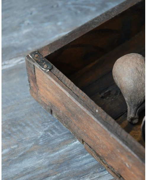 Houten Bak Met Metalen Beugeltjes, Unique IB Laursen - Afbeelding 6