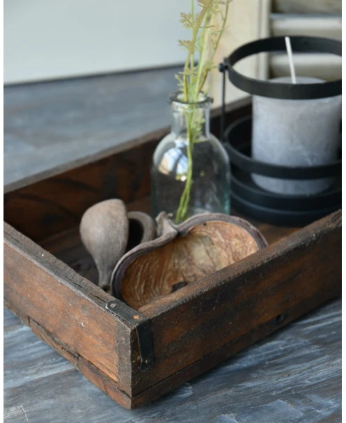 Houten Bak Met Metalen Beugeltjes, Unique IB Laursen