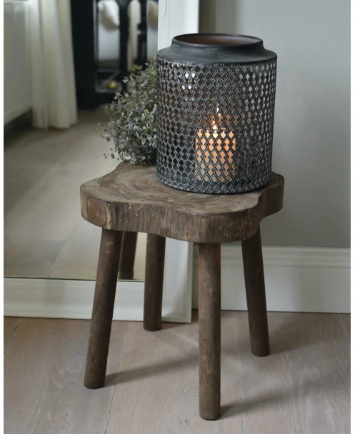 Houten Kruk Met Golvend Blad - Afbeelding 2