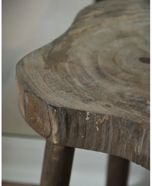 Houten Kruk Met Golvend Blad - Afbeelding 3