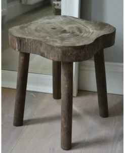 Houten Kruk Met Golvend Blad