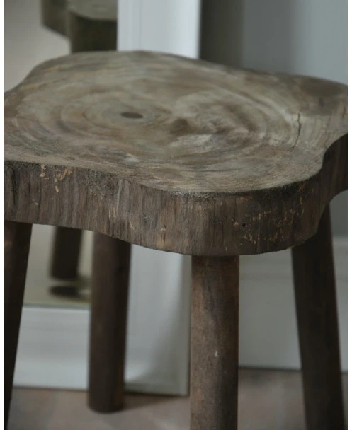 Houten Kruk Met Golvend Blad - Afbeelding 4