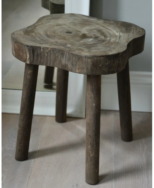 Houten Kruk Met Golvend Blad - Afbeelding 6