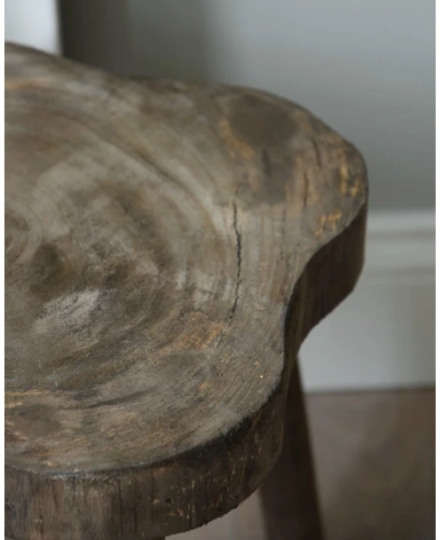 Houten Kruk Met Golvend Blad - Afbeelding 7