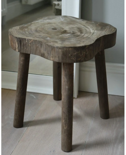 Houten Kruk Met Golvend Blad