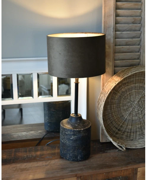 Houten Lampenvoet In Antiek Zwart - Afbeelding 5