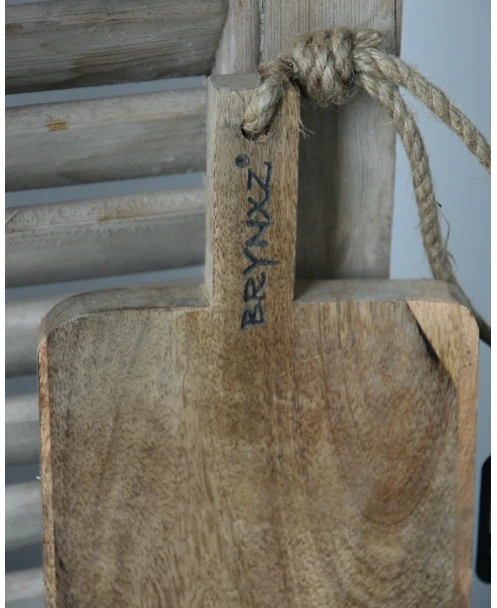 Houten Rechthoekige Snijplank Met Oor En Touw Lang, Brynxz - Afbeelding 5