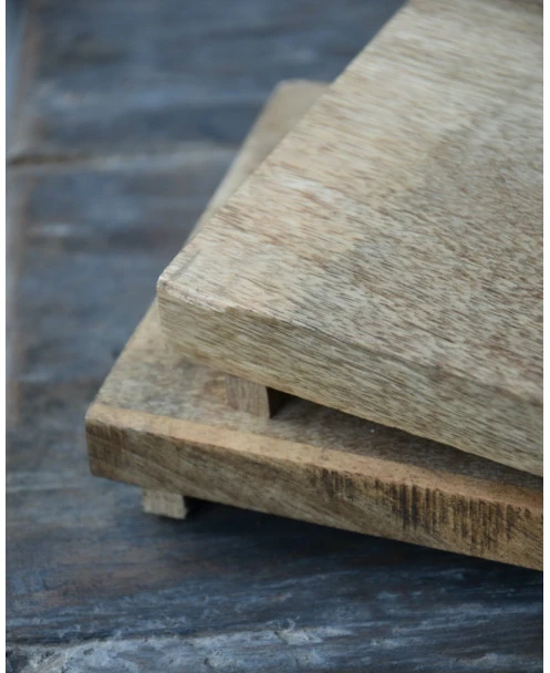 Houten Rechthoekige Snijplank Met Oor En Touw Lang, Brynxz - Afbeelding 6