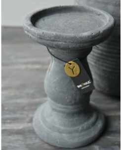 Kandelaar Met Mooie Bollingen Vintage Grijs, Brynxz