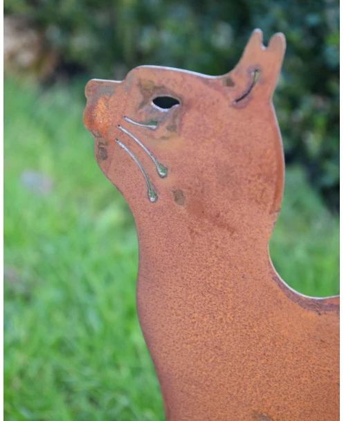 Kat Met Hoge Rug Op Tuinprikker - Afbeelding 2