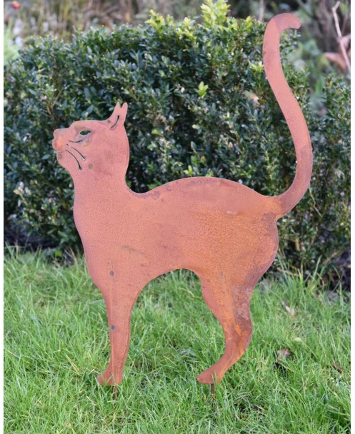 Kat Met Hoge Rug Op Tuinprikker - Afbeelding 4