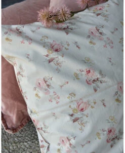 Kussenhoes Beige Met Coral/sand Rozen Vierkant, IB Laursen