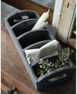 Lange Vakkenbak Van Aardewerk Vintage Grijs, Brynxz