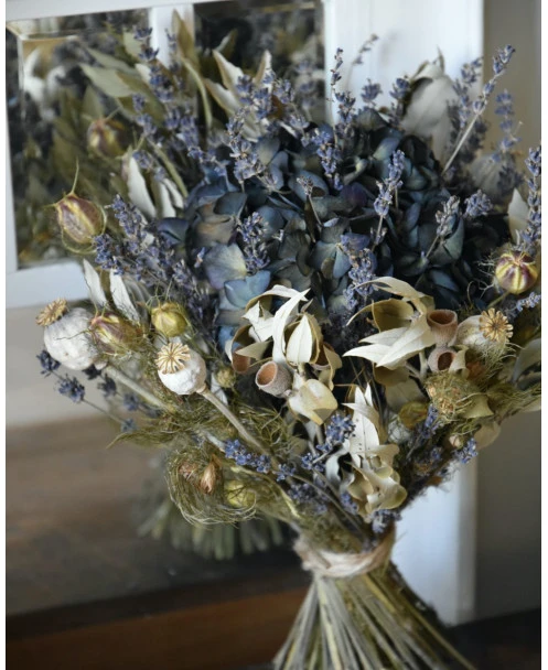 Lavendel Hortensia Biedermeier Droogbloemen Boeket