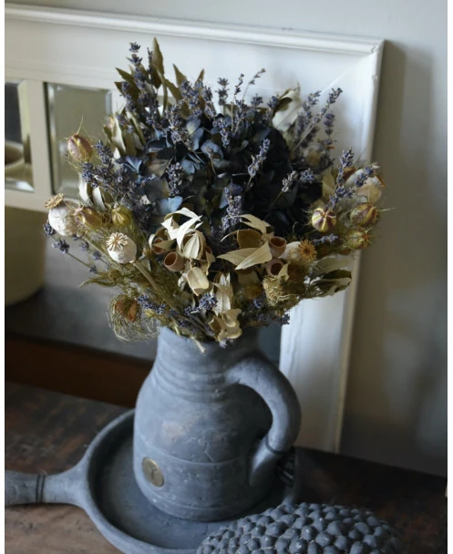 Lavendel Hortensia Biedermeier Droogbloemen Boeket - Afbeelding 3