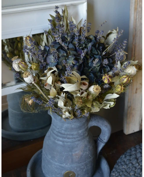 Lavendel Hortensia Biedermeier Droogbloemen Boeket - Afbeelding 4