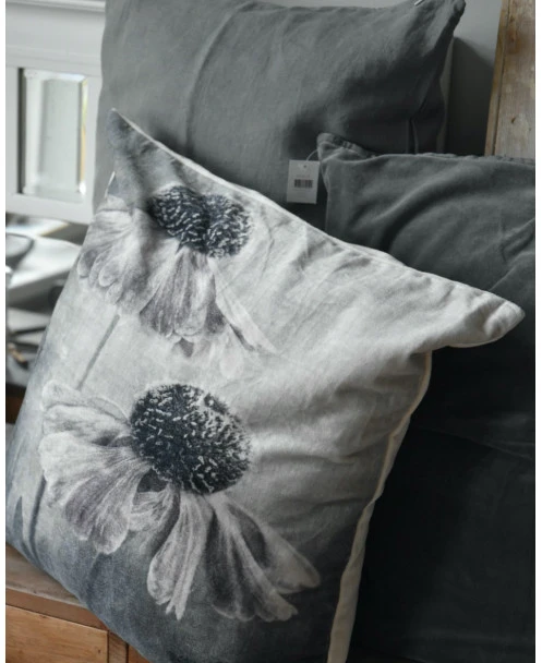 Linnenlook Rechthoekige Kussenhoes 'Thunder Grey', IB Laursen - Afbeelding 4