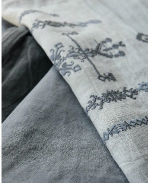 Linnenlook Rechthoekige Kussenhoes 'Thunder Grey', IB Laursen - Afbeelding 5