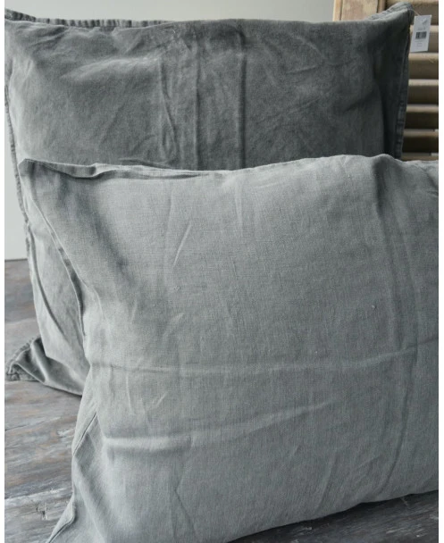 Linnenlook Rechthoekige Kussenhoes 'Thunder Grey', IB Laursen - Afbeelding 7