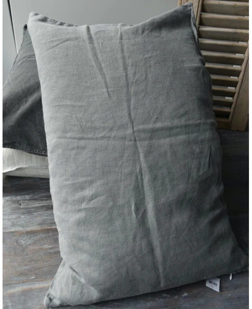 Linnenlook Rechthoekige Kussenhoes 'Thunder Grey', IB Laursen