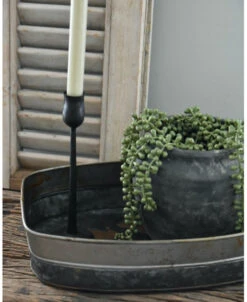 Metalen Bak In Twee Tinten Gelaagd, Groot