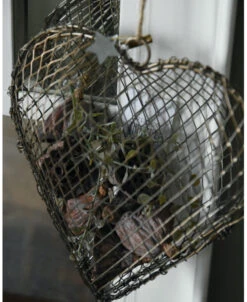 Metalen Draad Hart Antiek Look Met Touw Vulbaar, IB Laursen