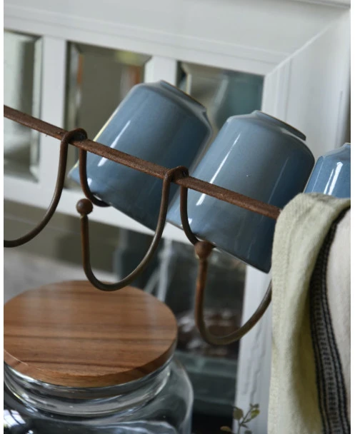 Metalen Tray Met Haken, Kopjes Rek - Afbeelding 2