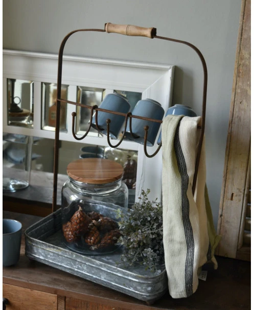 Metalen Tray Met Haken, Kopjes Rek - Afbeelding 6