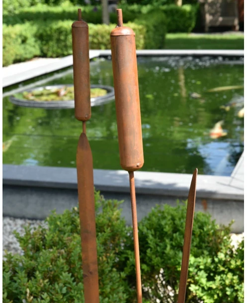 Metalen Tuinsteker Lisdodde Rietsigaar Ecoroest - Afbeelding 4