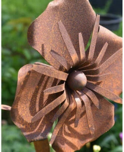 Metalen Tuinsteker Roestbloem Anemoon