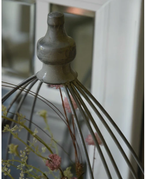 Ovaal Zink Grijs Plateau Met Sierlijk Gebogen Toog, Groot - Afbeelding 4